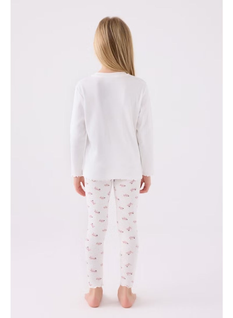 RolyPoly Girls Long Sleeve Pajama Set RP3458 Cream - Image 1